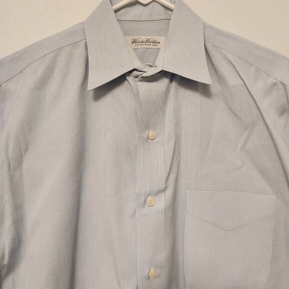 Brooks‎ Brothers Dress Shirt Long Sleeve Button Down Sz 16-34/35 Light Blue EUC - Picture 2 of 9